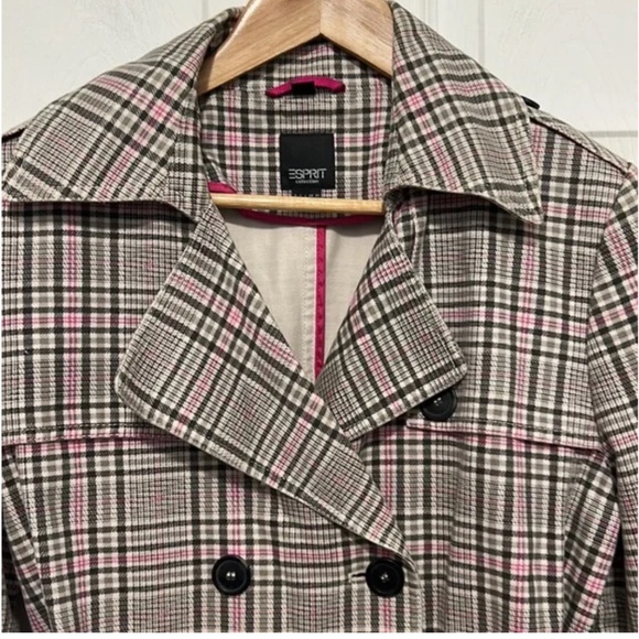Plaid ESPRIT trench. Size M - Picture 6 of 16